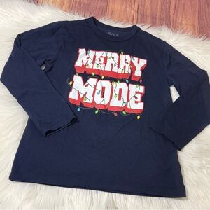 The Children’s Place Holiday Graphic Long Sleeve Shirt - Youth Size M (7/8)